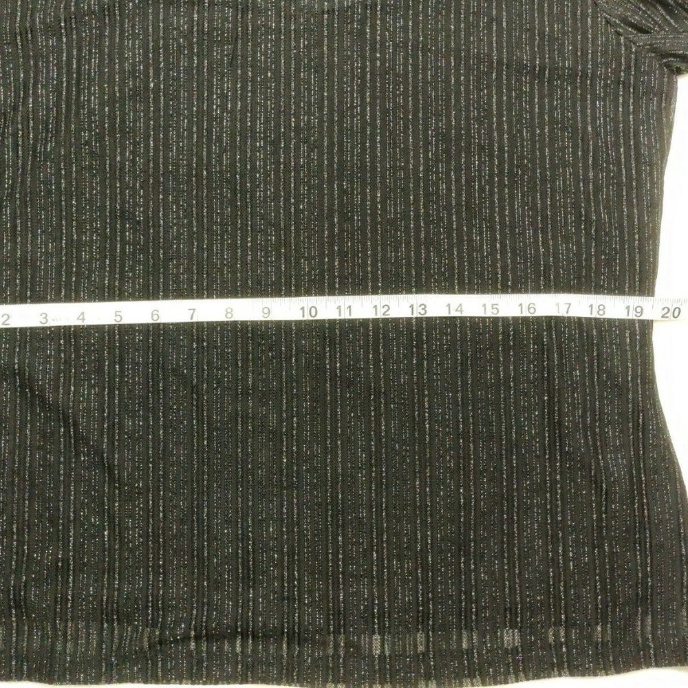 NWT INC Black Silver Mock-Neck Shine Top XXL - Picture 7 of 13